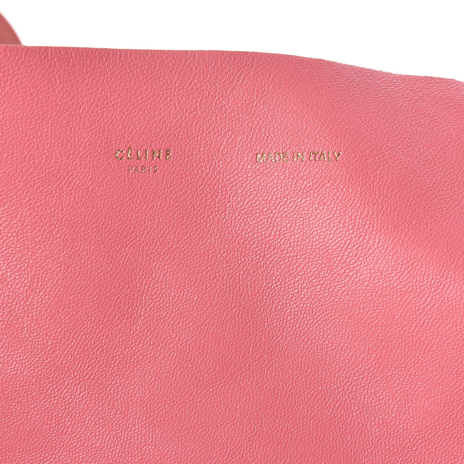 Celine Lambskin Horizontal Bi-Color Cabas Pink Rust 9 of 10