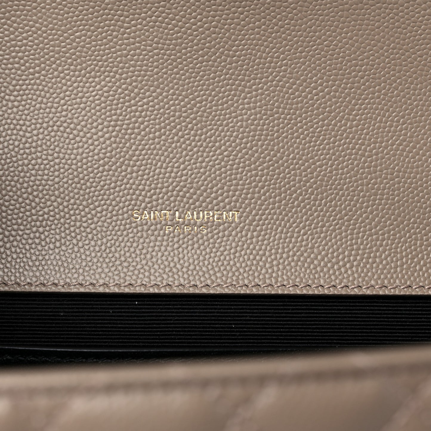 Grain De Poudre Textured Mixed Matelasse Medium Triquilt Monogram Satchel Dark Beige