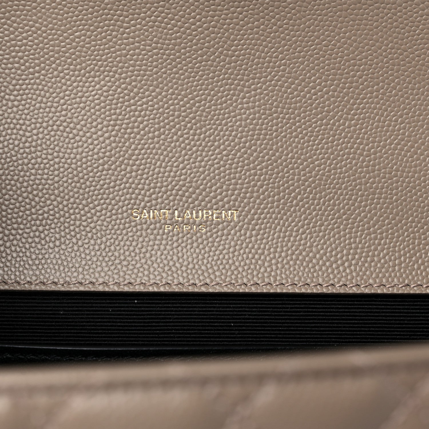 Saint Laurent Grain De Poudre Textured Mixed Matelasse Medium Triquilt Monogram Satchel Dark Beige 7 of 15