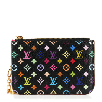 Louis Vuitton Monogram Multicolor Key Pouch Black Grenade 1 of 7