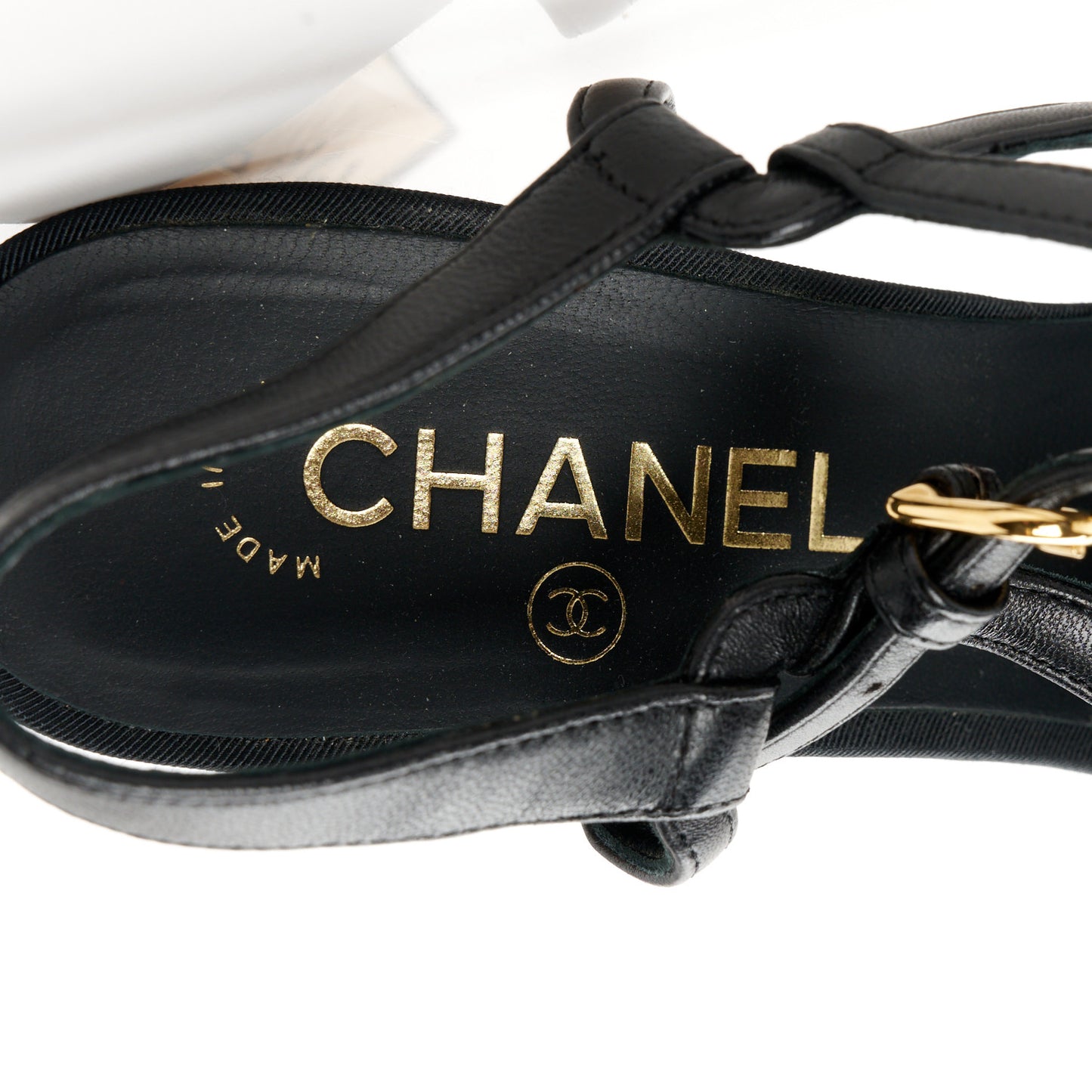 Lambskin Egyptian Hieroglyph Ankle Strap Pumps 39 Black