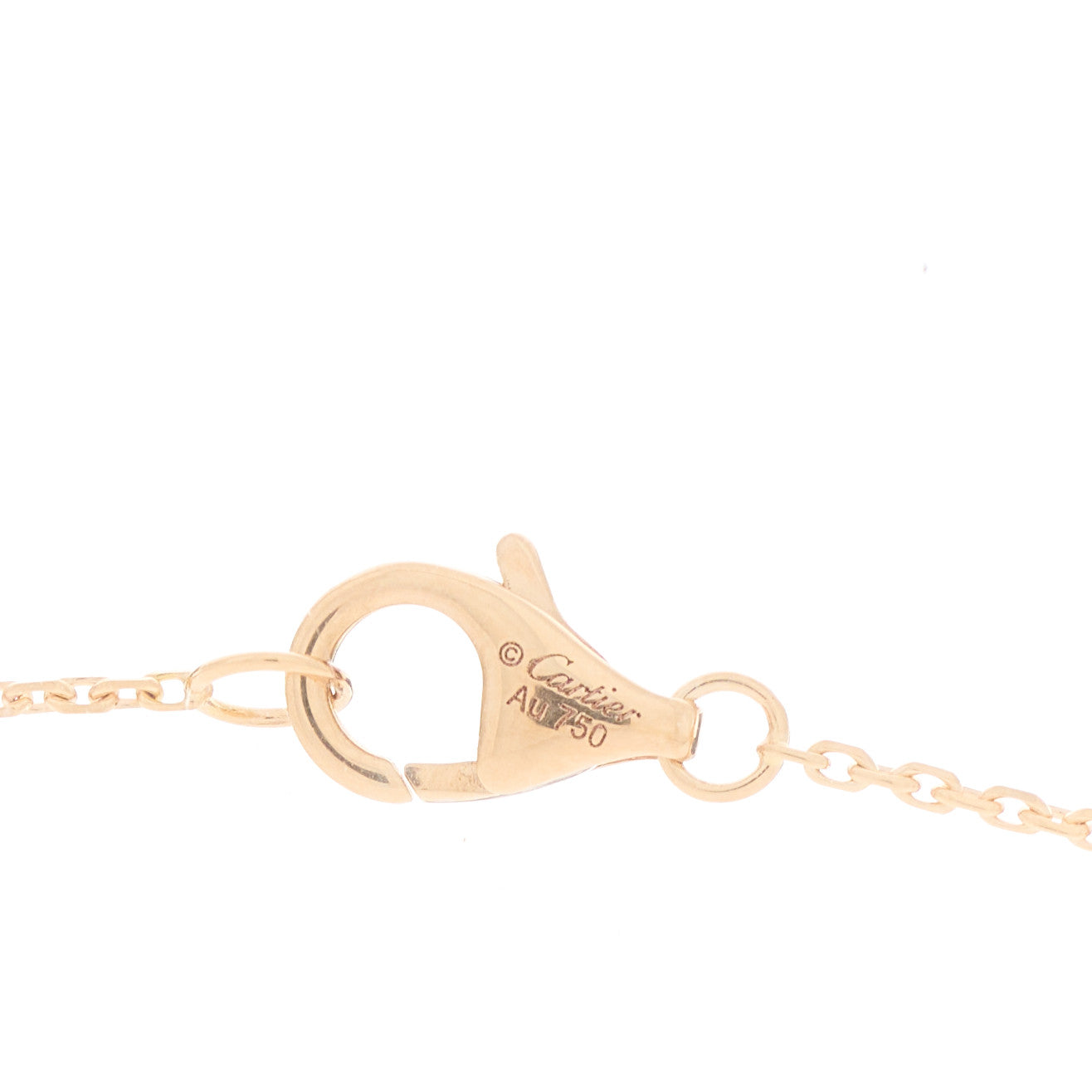 Cartier 18K Pink Yellow White Gold Diamond Trinity Pendant Necklace 4 of 5