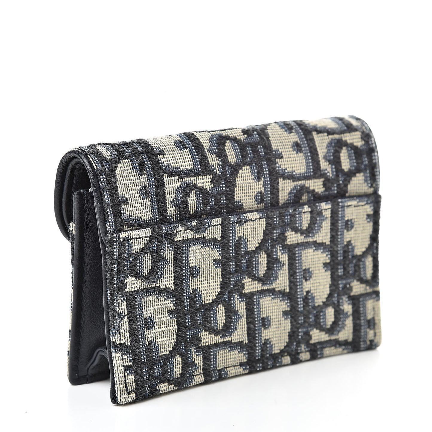 Oblique Saddle Card Holder Blue