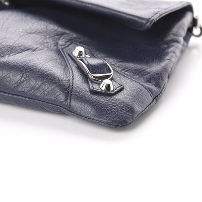 Balenciaga Agneau Classic Silver Hardware Envelope Clutch Gris Chartreux 6 of 7