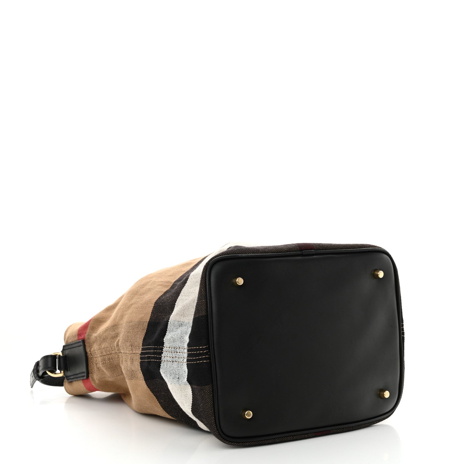 Burberry Canvas Mega Check Medium Ashby Hobo Black 5 of 10