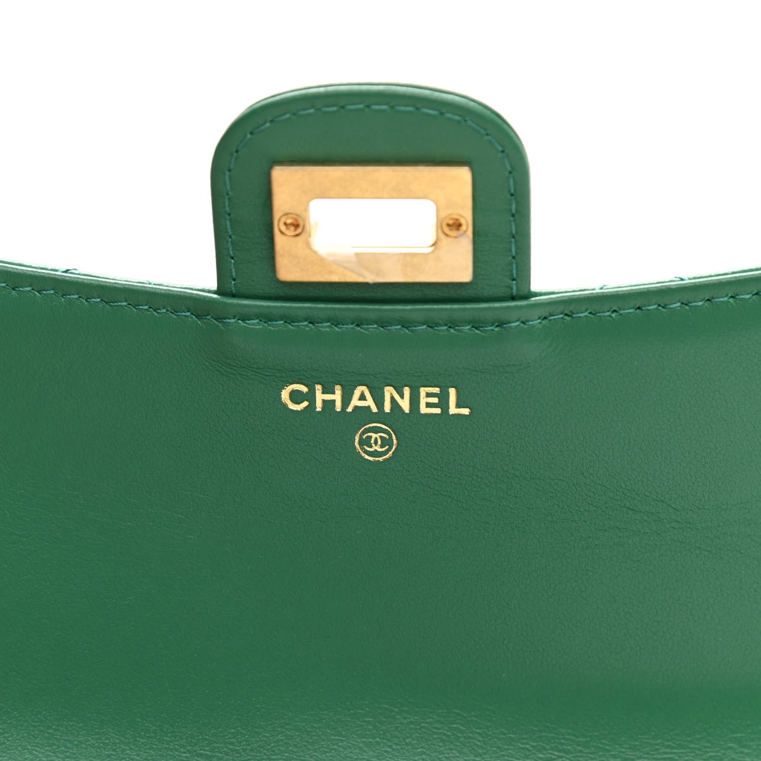 Chanel Aged Calfskin Quilted 2.55 Reissue Flap Pouch With Chain Green 7 of 13