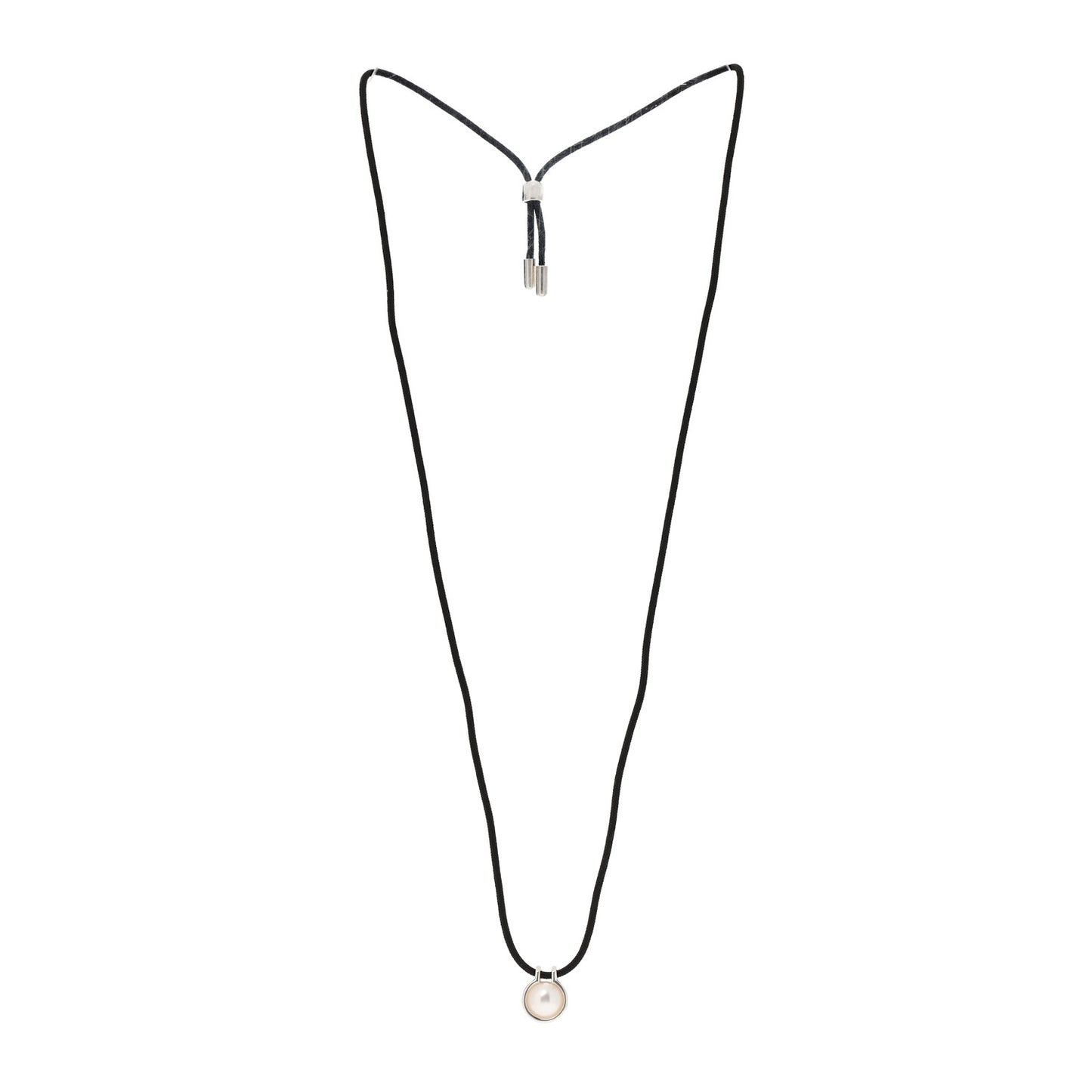 Sterling Silver Pearl HardWear Cord Necklace