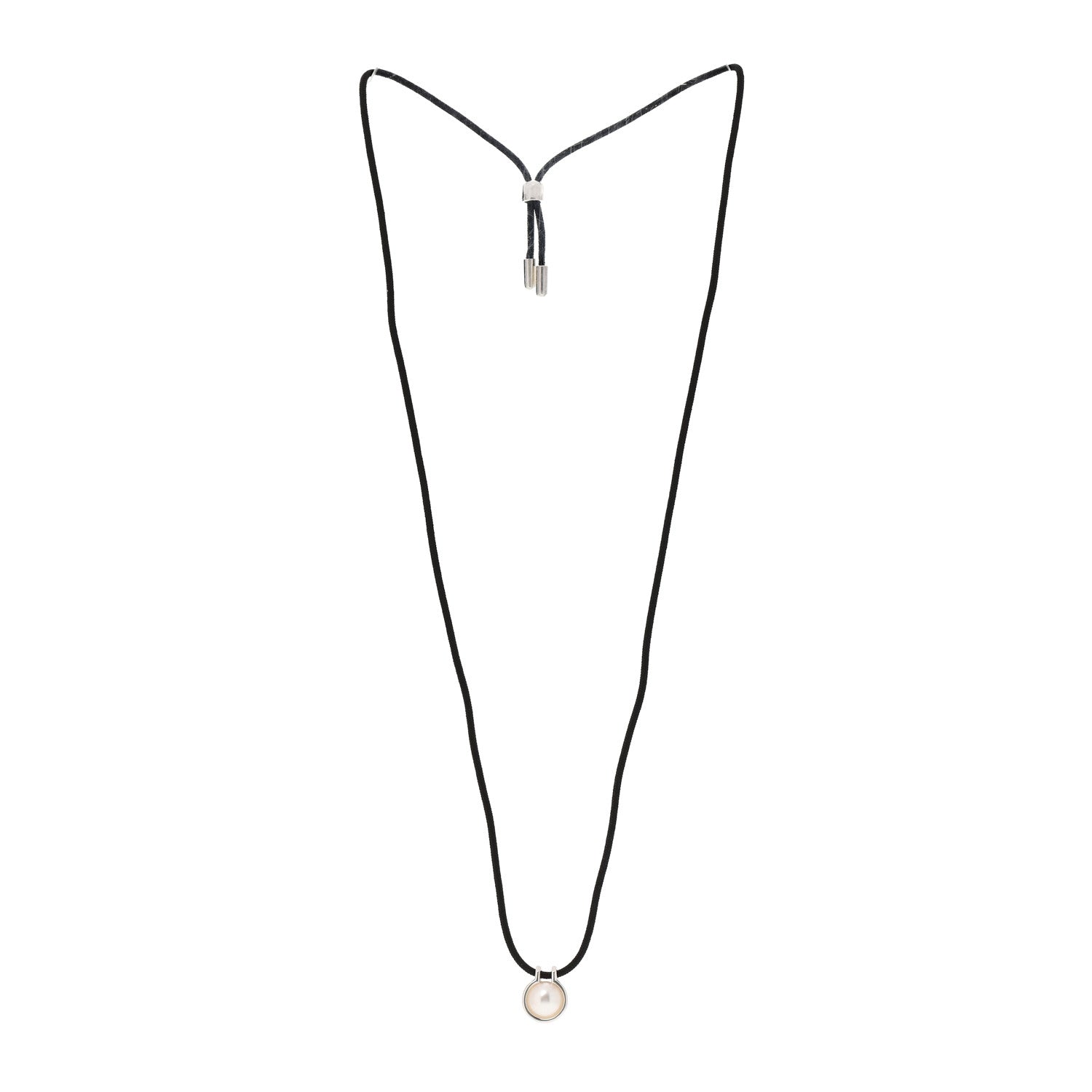 Tiffany Sterling Silver Pearl HardWear Cord Necklace 3 of 5