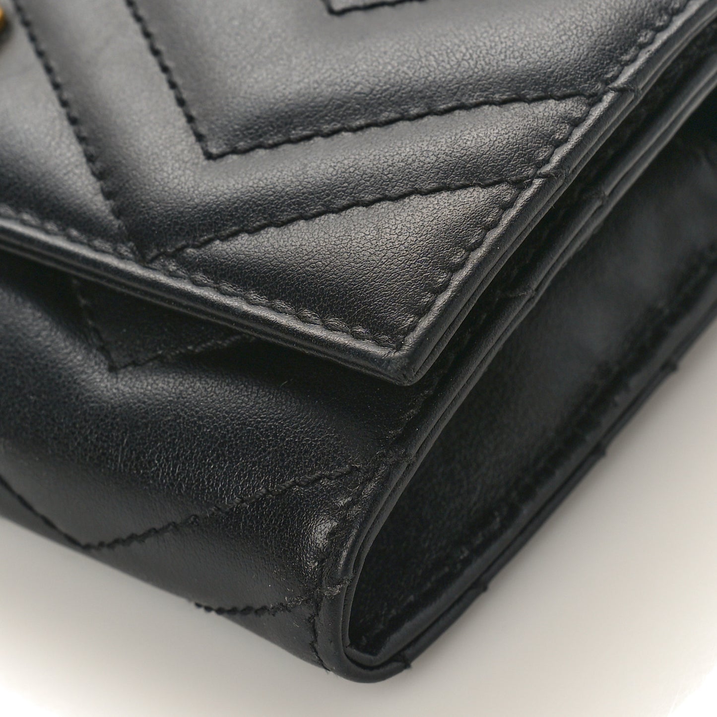 Calfskin Matelasse GG Marmont Continental Wallet Black