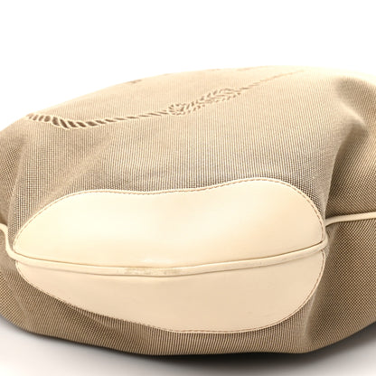 Prada Jacquard Logo Shoulder Bag Corda Cera 9 of 10