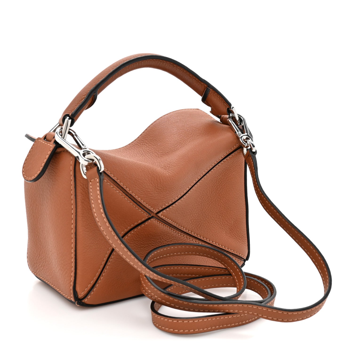 Loewe Calfskin Mini Puzzle Bag Tan 3 of 13