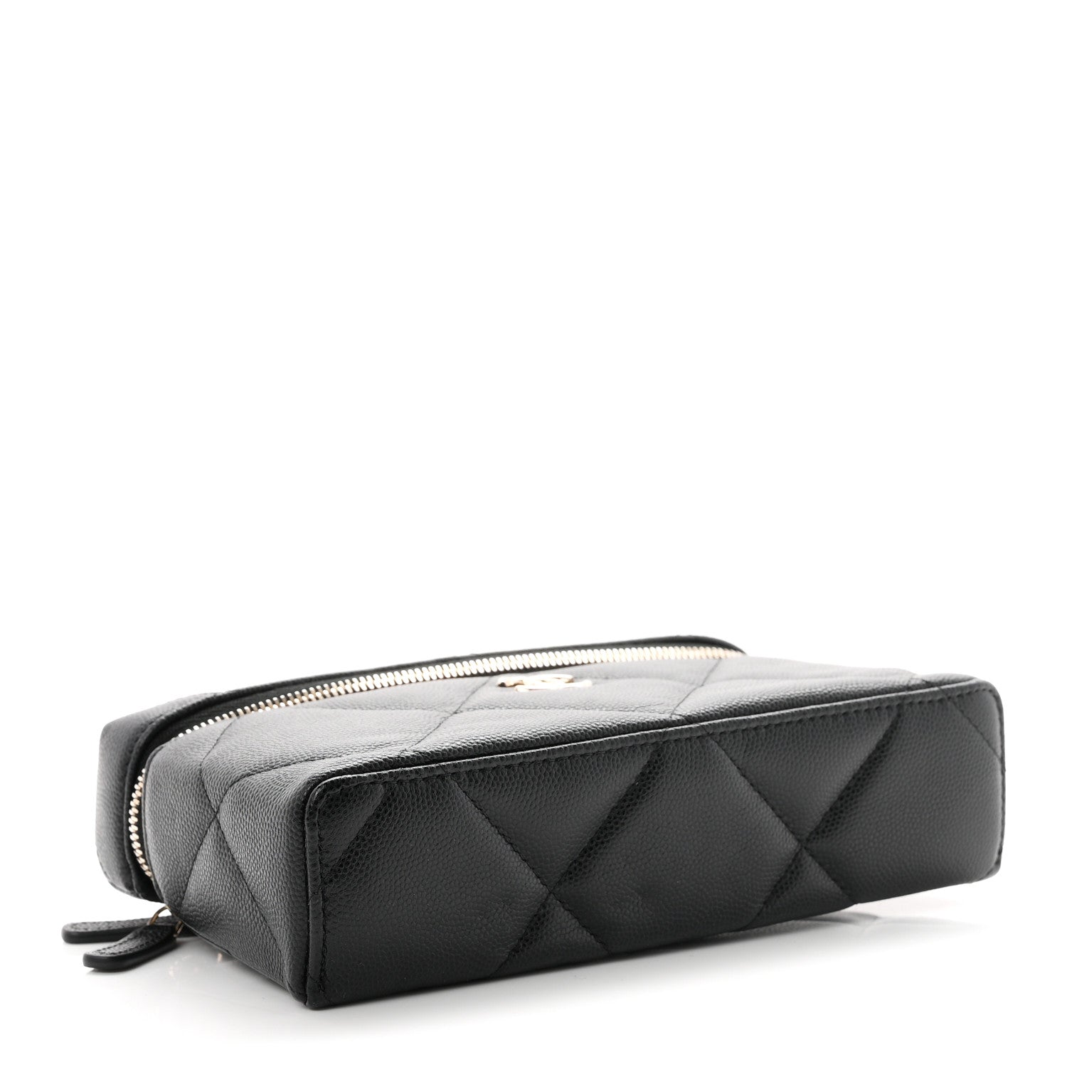 Chanel Caviar Quilted Top Handle Slim Vanity With Chain Black 3 of 10