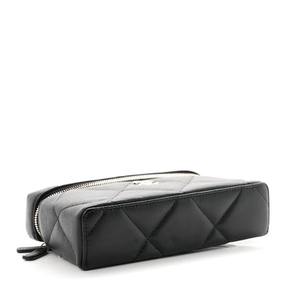 Chanel Caviar Quilted Top Handle Slim Vanity With Chain Black 3 of 10