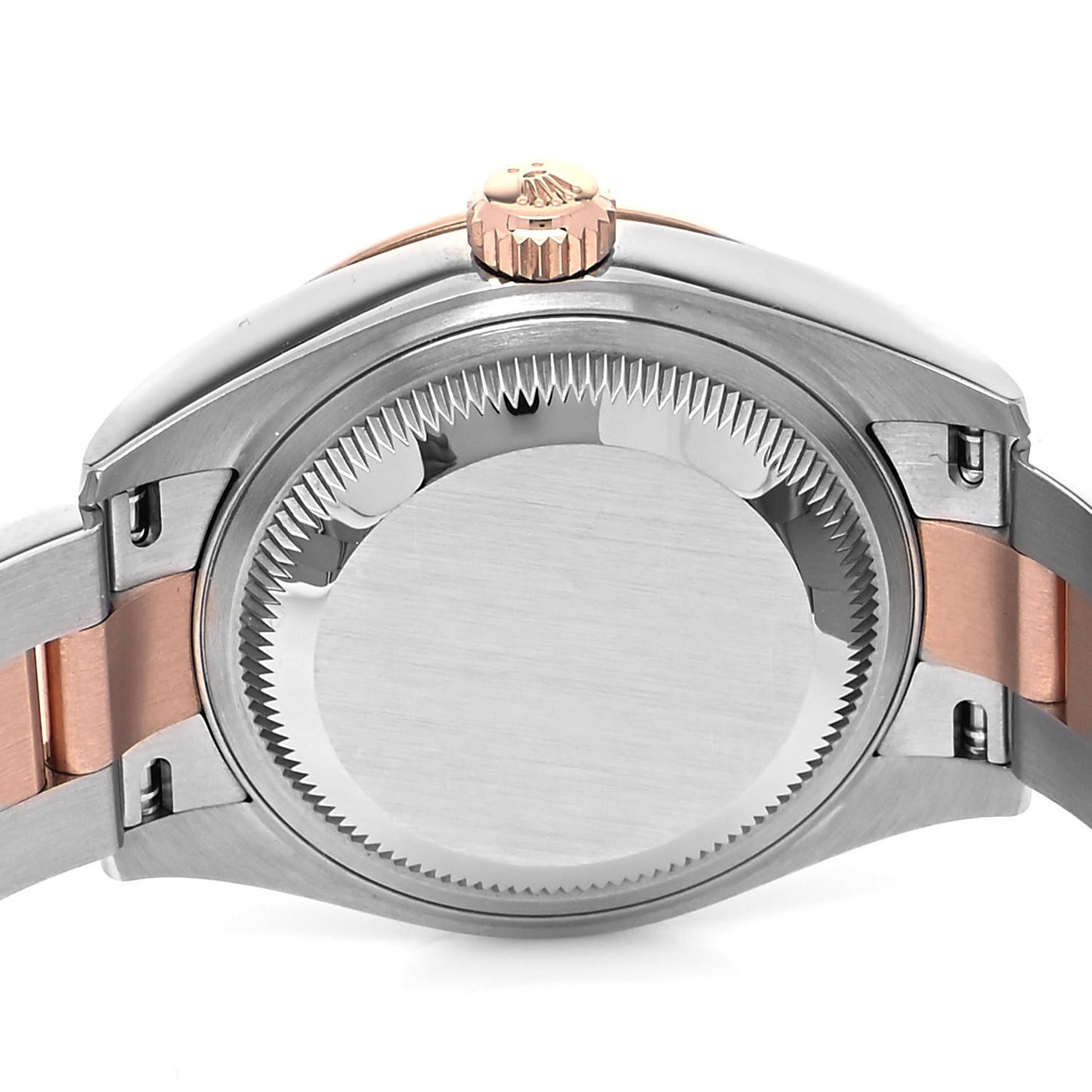 Stainless Steel 18K Everose Gold Diamond 28mm Oyster Perpetual Datejust Watch Chocolate 279161
