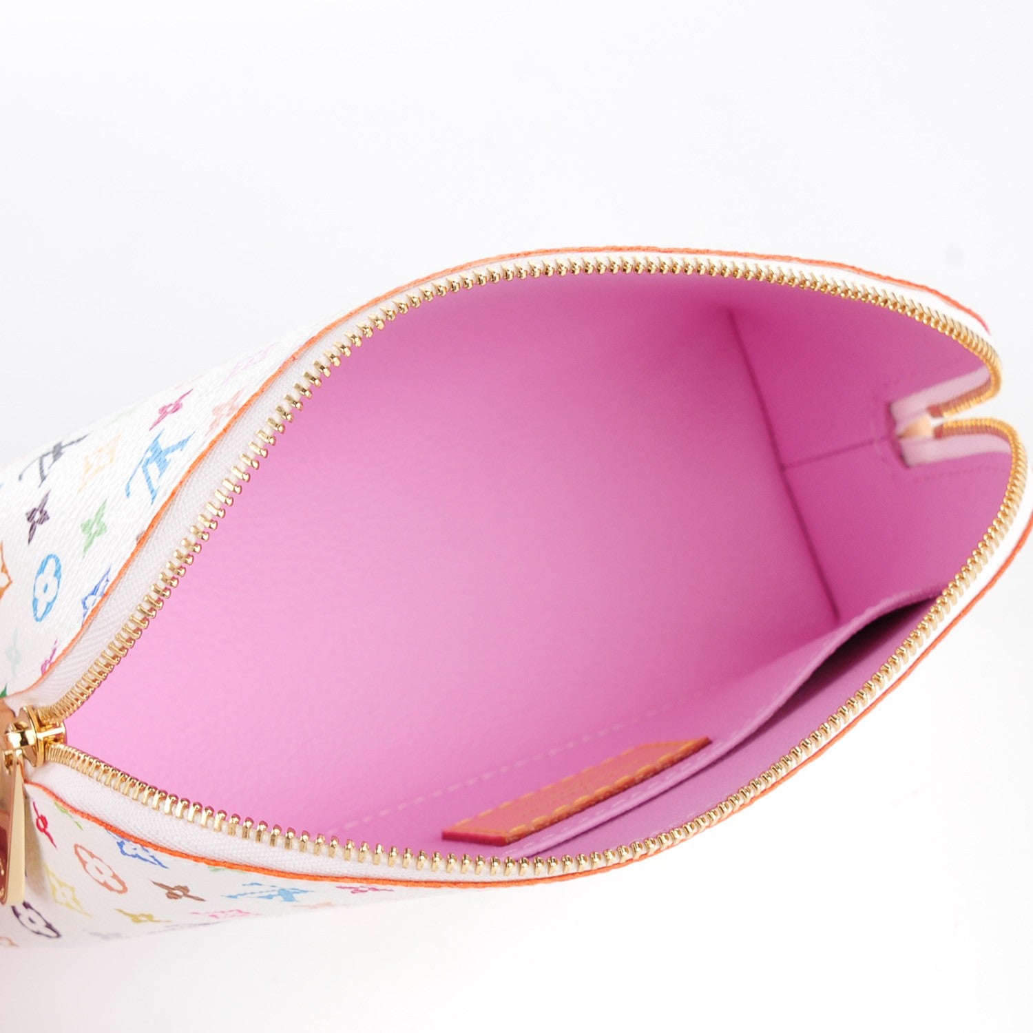 Louis Vuitton Monogram Multicolor Cosmetic Pouch White Litchi 5 of 8
