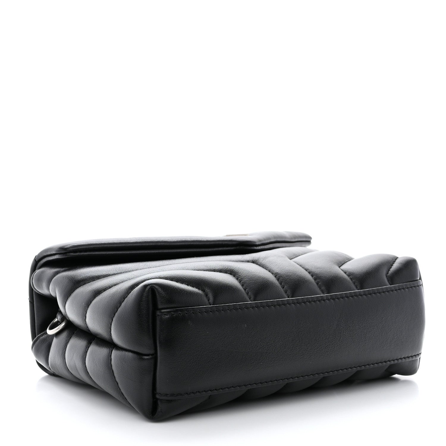 Saint Laurent Calfskin Y Quilted Monogram Toy Loulou Crossbody Satchel Black 4 of 13