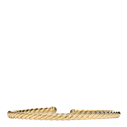 David Yurman 18K Yellow Gold 4mm Cablespira Bracelet 2 of 3