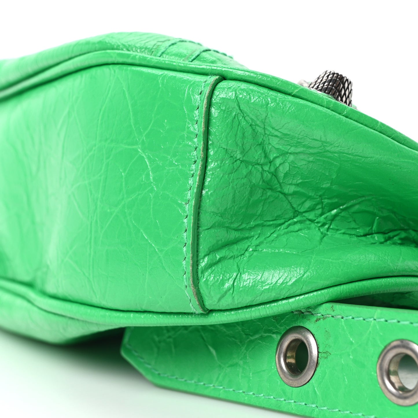 Agneau Arena Le Cagole Shoulder Bag XS Vivid Green
