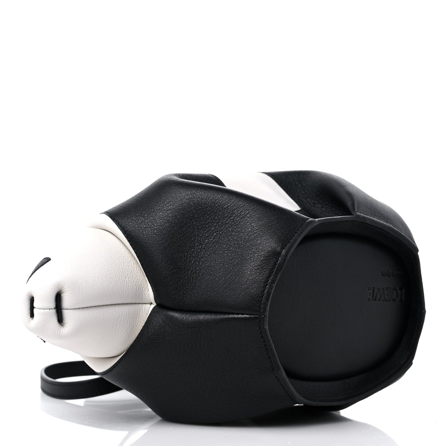 Calfskin Panda Crossbody Black White