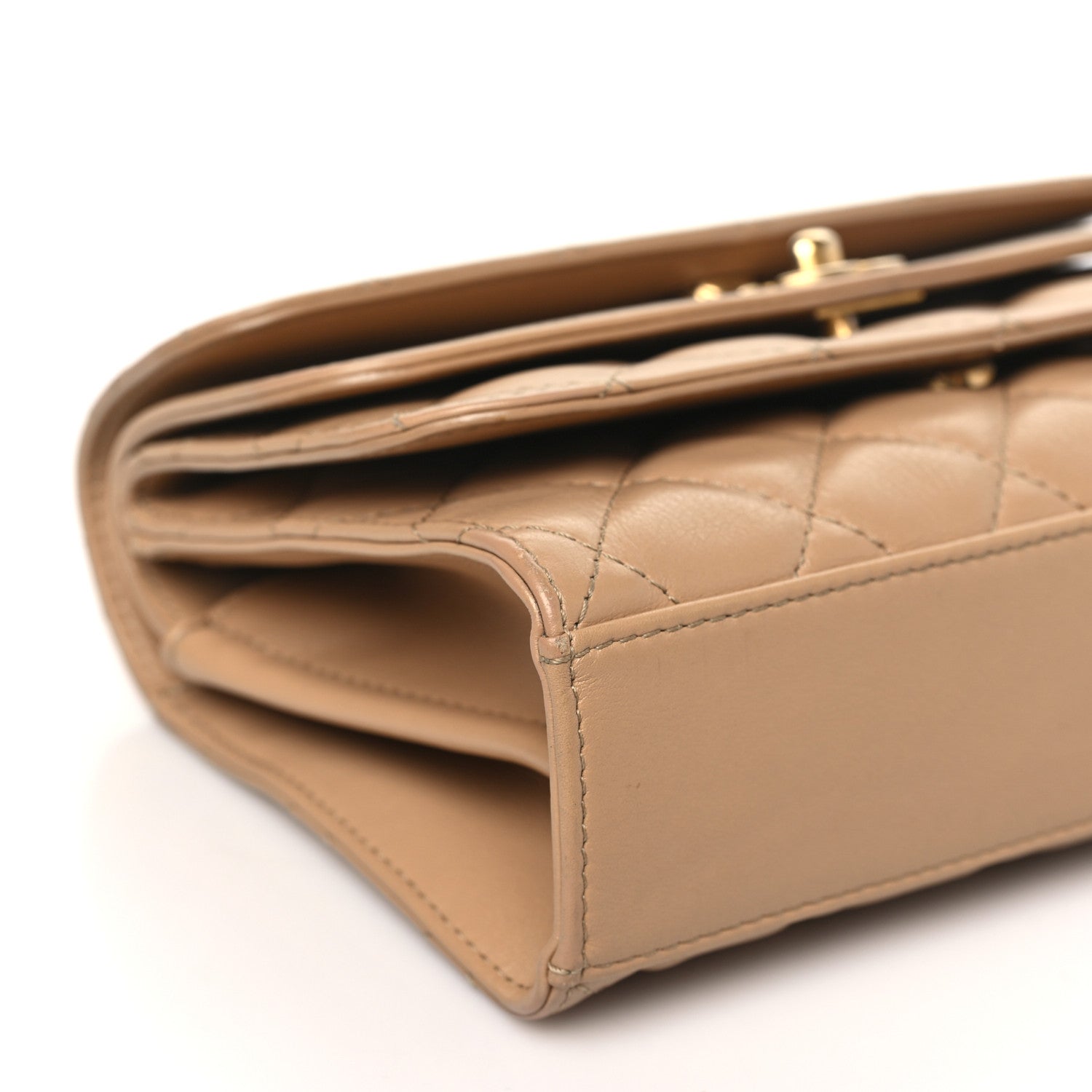 Chanel Calfskin Quilted Triple Flap Beige 10 of 11