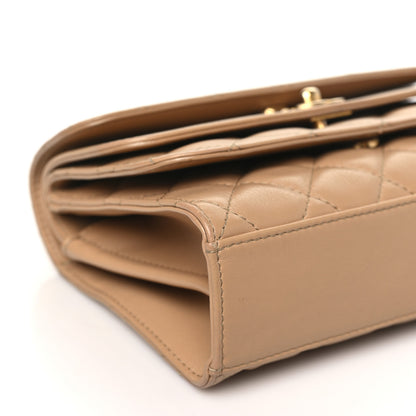 Chanel Calfskin Quilted Triple Flap Beige 10 of 11