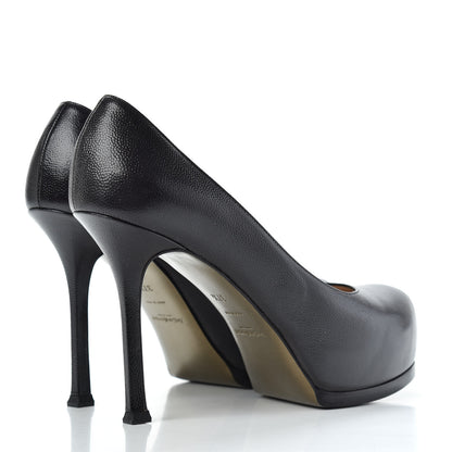 Saint Laurent Vernigolf Tribtoo 80 Platform Pumps 37.5 Black 4 of 10
