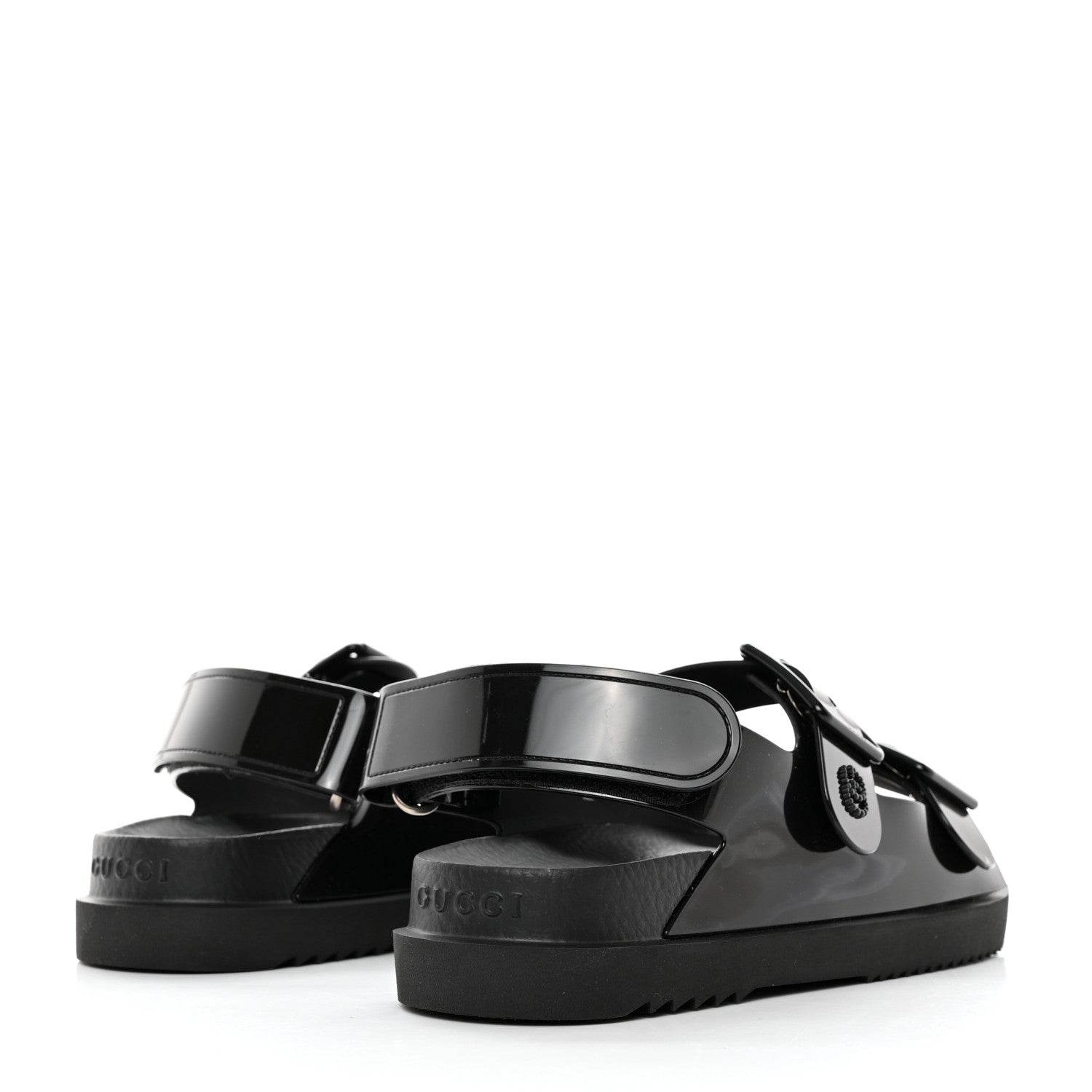 Gucci Rubber Mini Double G Womens Isla Dad Sandals 35 Black 5 of 11