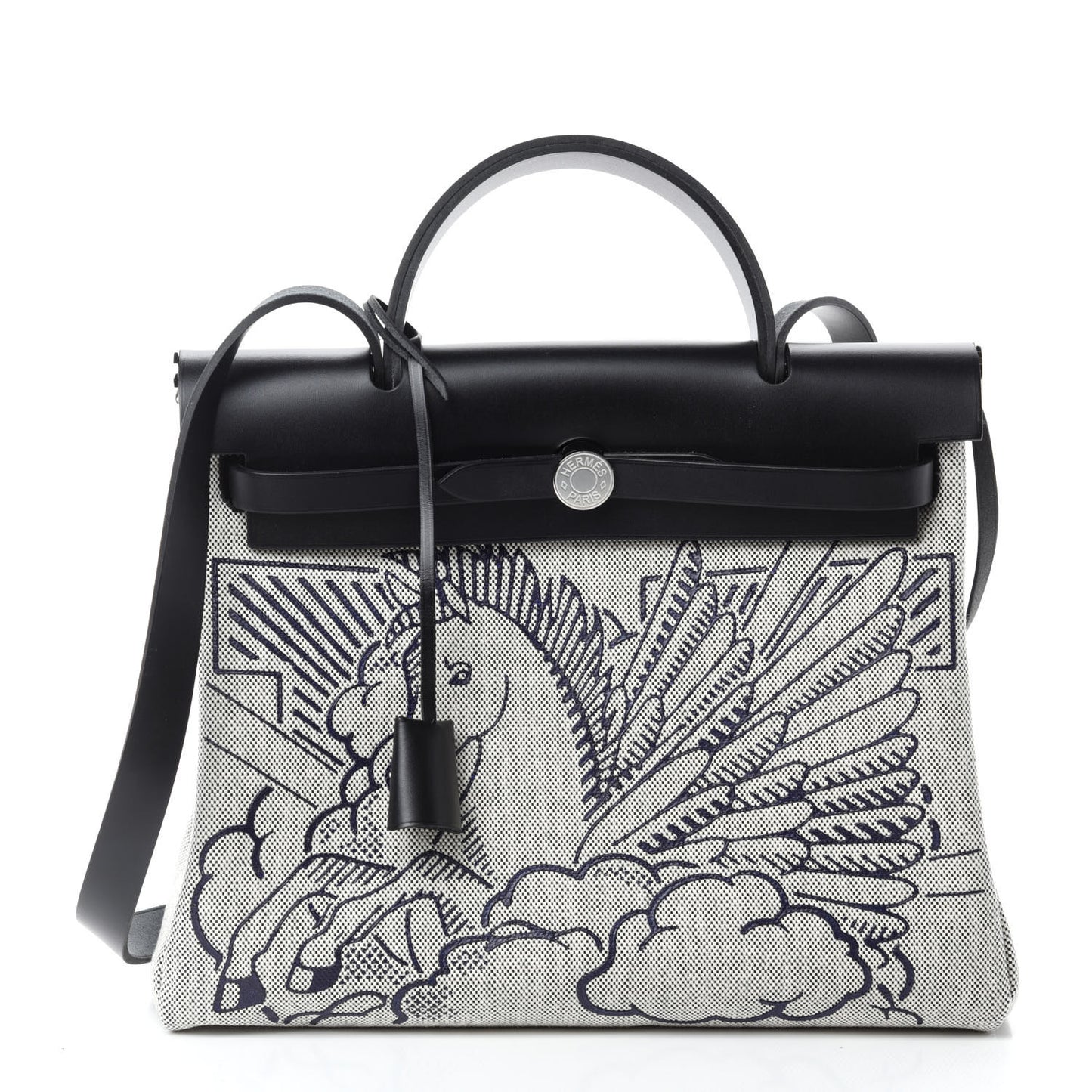 Vache Hunter Toile H Pegase Pop Herbag Zip Retourne 31 PM Bleu Indigo Ecru Black