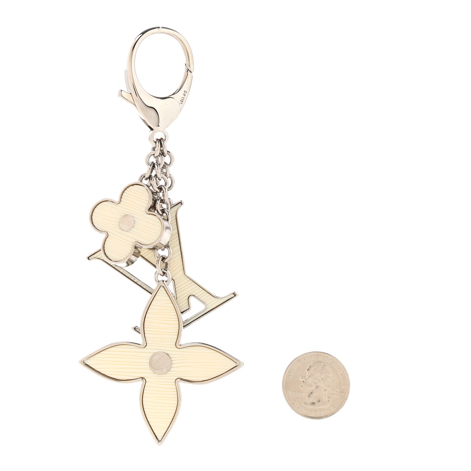 Louis Vuitton Fleur d Epi Bag Charm Ivory 2 of 5