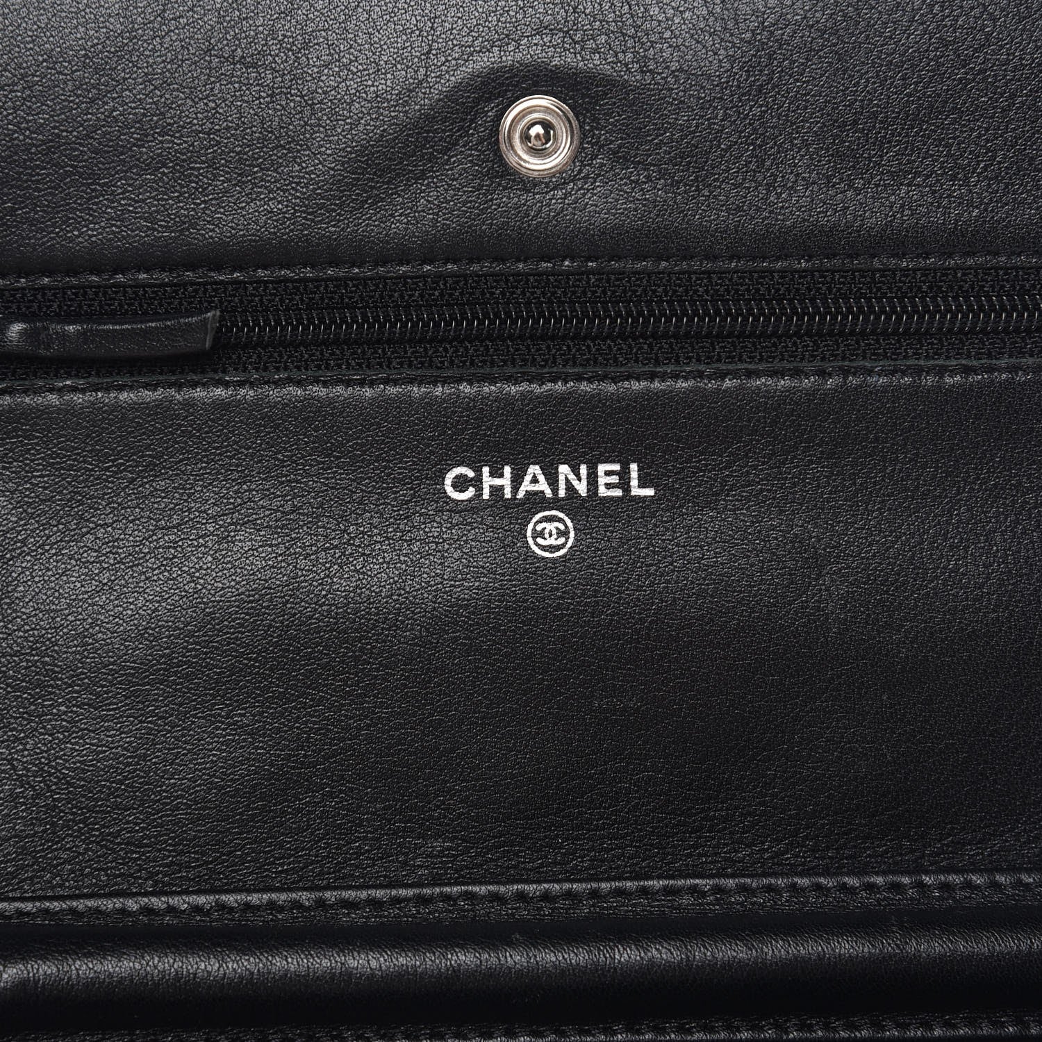 Chanel Patent Quilted Wallet On Chain WOC Black 6 of 11