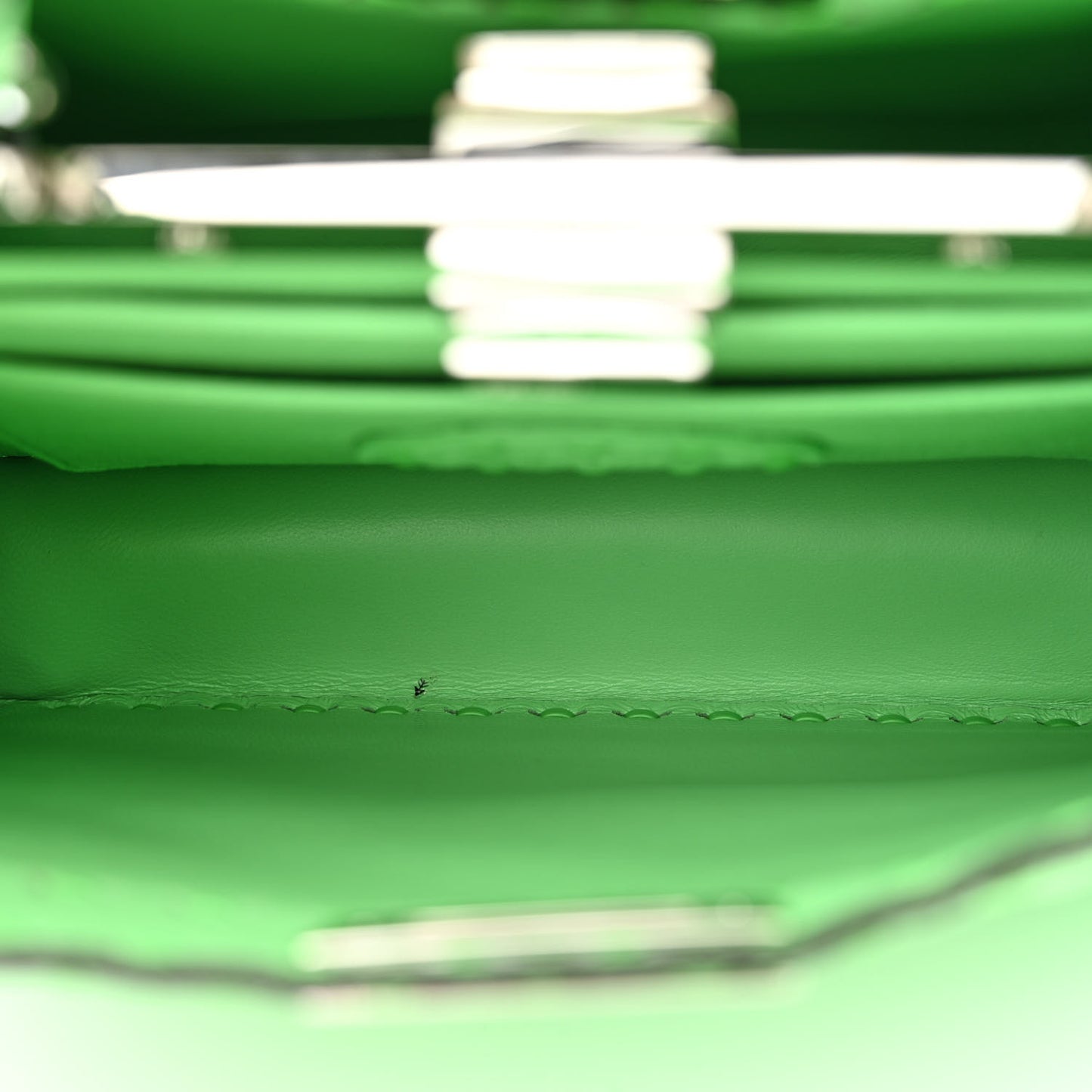 Cuoio Roma Sellerissima Nappa Sintetica Tape Stitch Small Peekaboo I SEE U Satchel Edamame