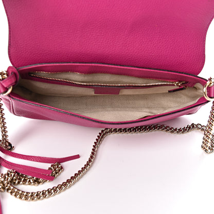 Gucci Cellarius Calfskin Medium Soho Flap Crossbody Bright Bouganville 5 of 15