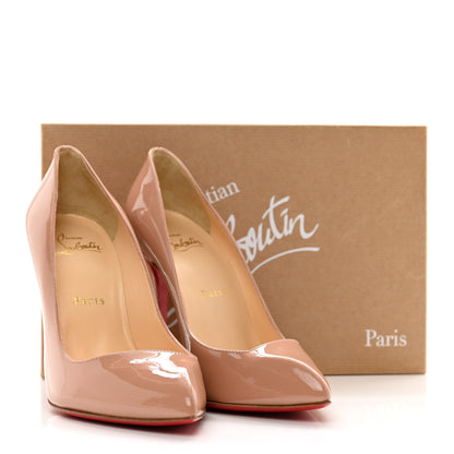 Christian Louboutin Patent Corneille 100 Pumps 38 Nude 8 of 8