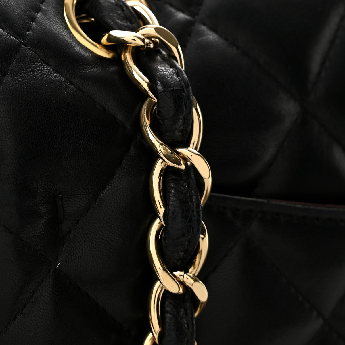 Chanel Lambskin Quilted Jumbo Double Flap Black 12 of 13