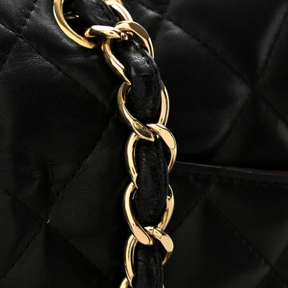 Chanel Lambskin Quilted Jumbo Double Flap Black 12 of 13