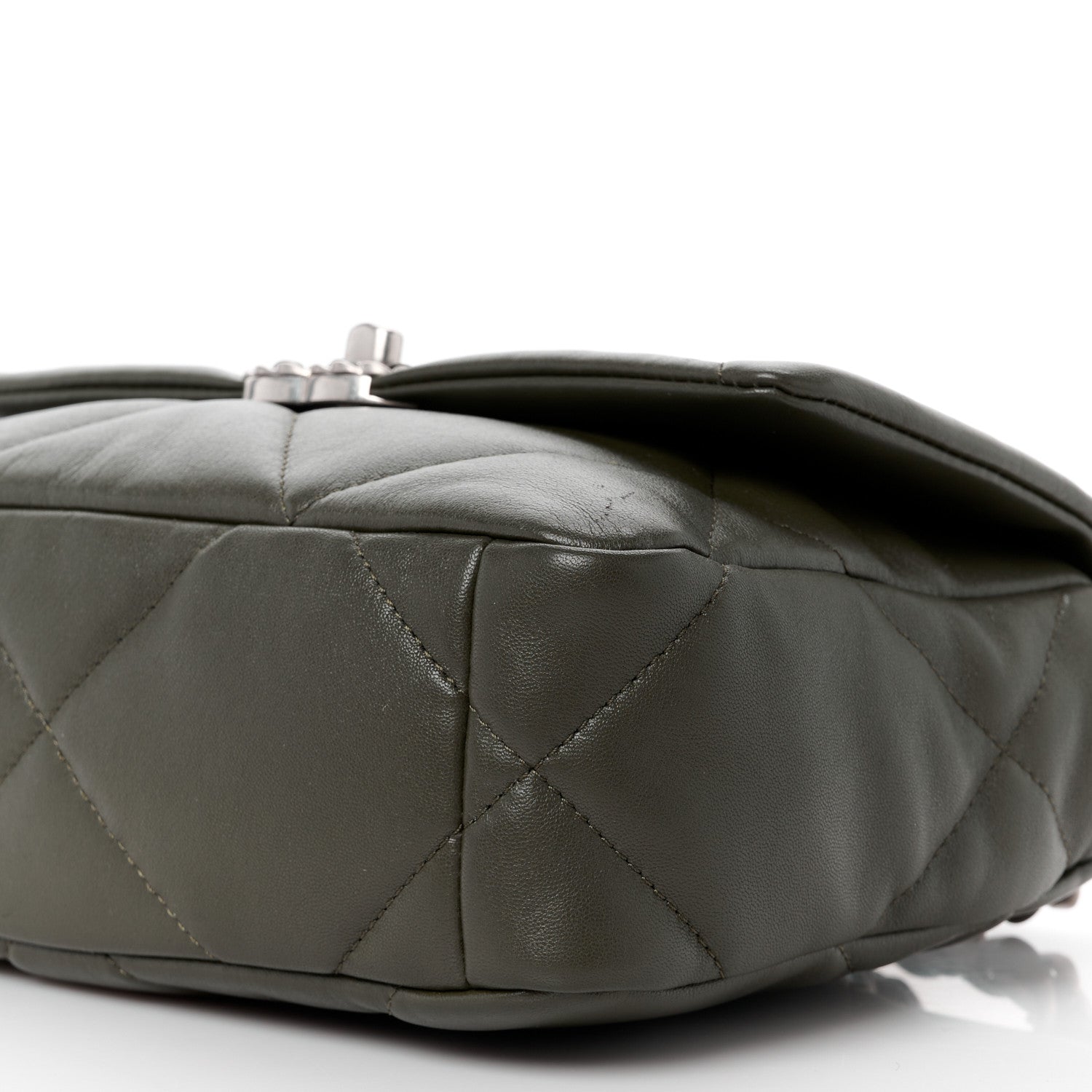 Chanel Lambskin Quilted Medium Chanel 19 Flap Khaki 11 of 13