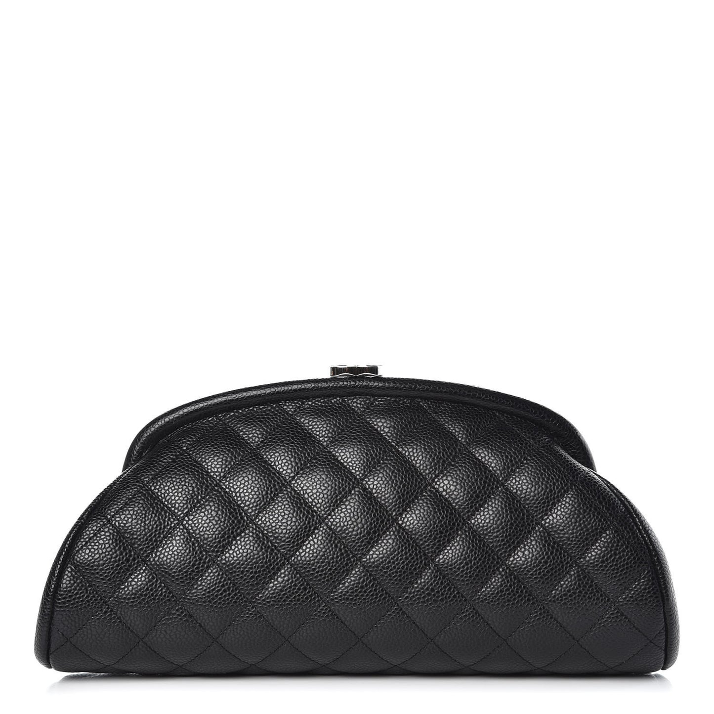 Caviar Quilted Timeless Clutch Black
