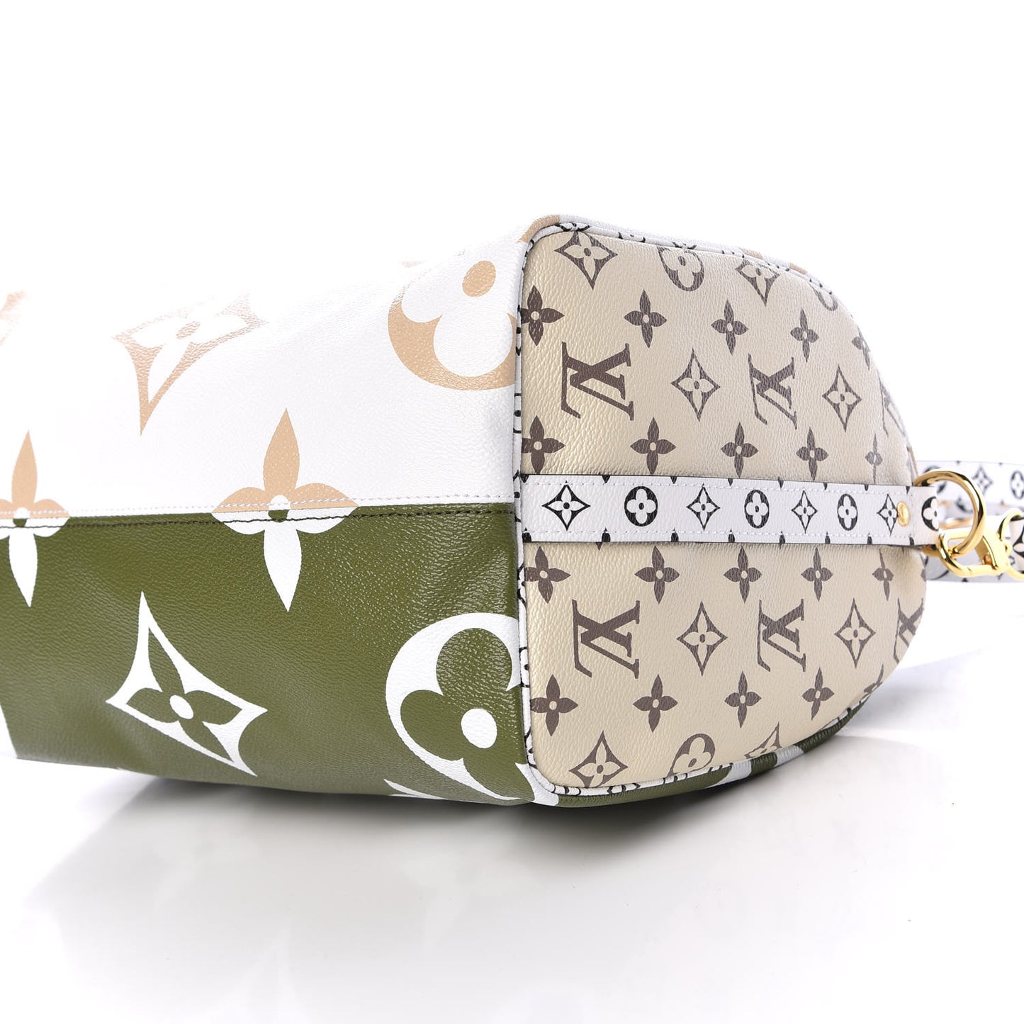 Monogram Giant Speedy Bandouliere 30 Kaki Beige