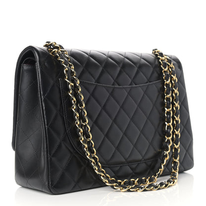 Chanel Lambskin Quilted Maxi Double Flap Black 3 of 17