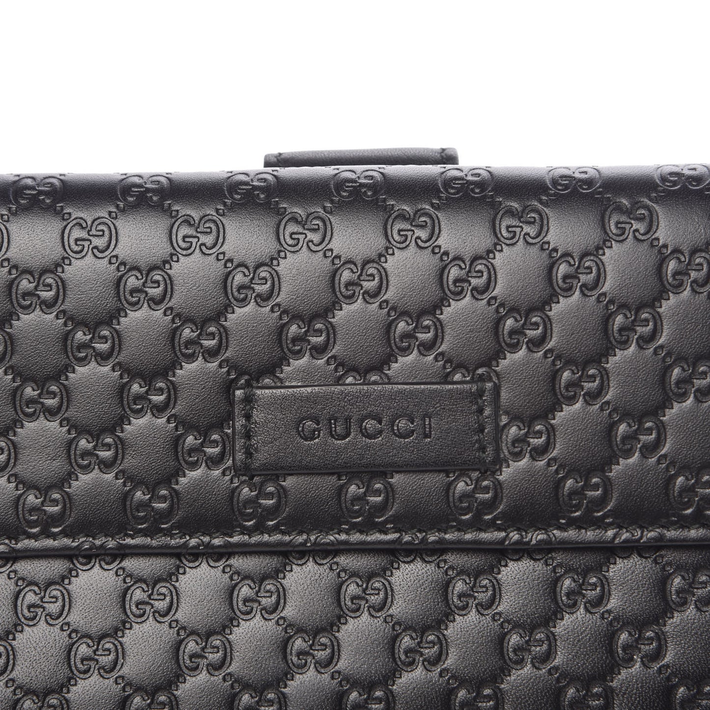 Microguccissima Continental Flap Wallet Black