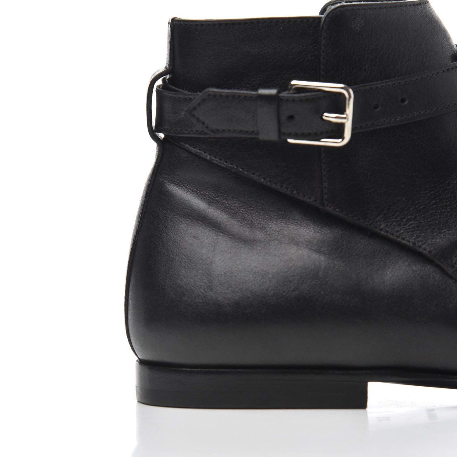 Saint Laurent Calfskin Women's London 20 Jodhpur Cropped Boots 36.5 Black 10 of 17