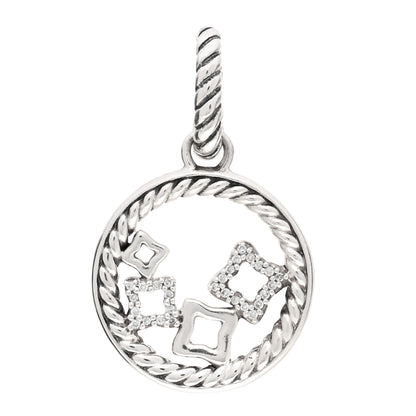 David Yurman Sterling Silver Diamond Small Quatrefoil Pendant 1 of 3