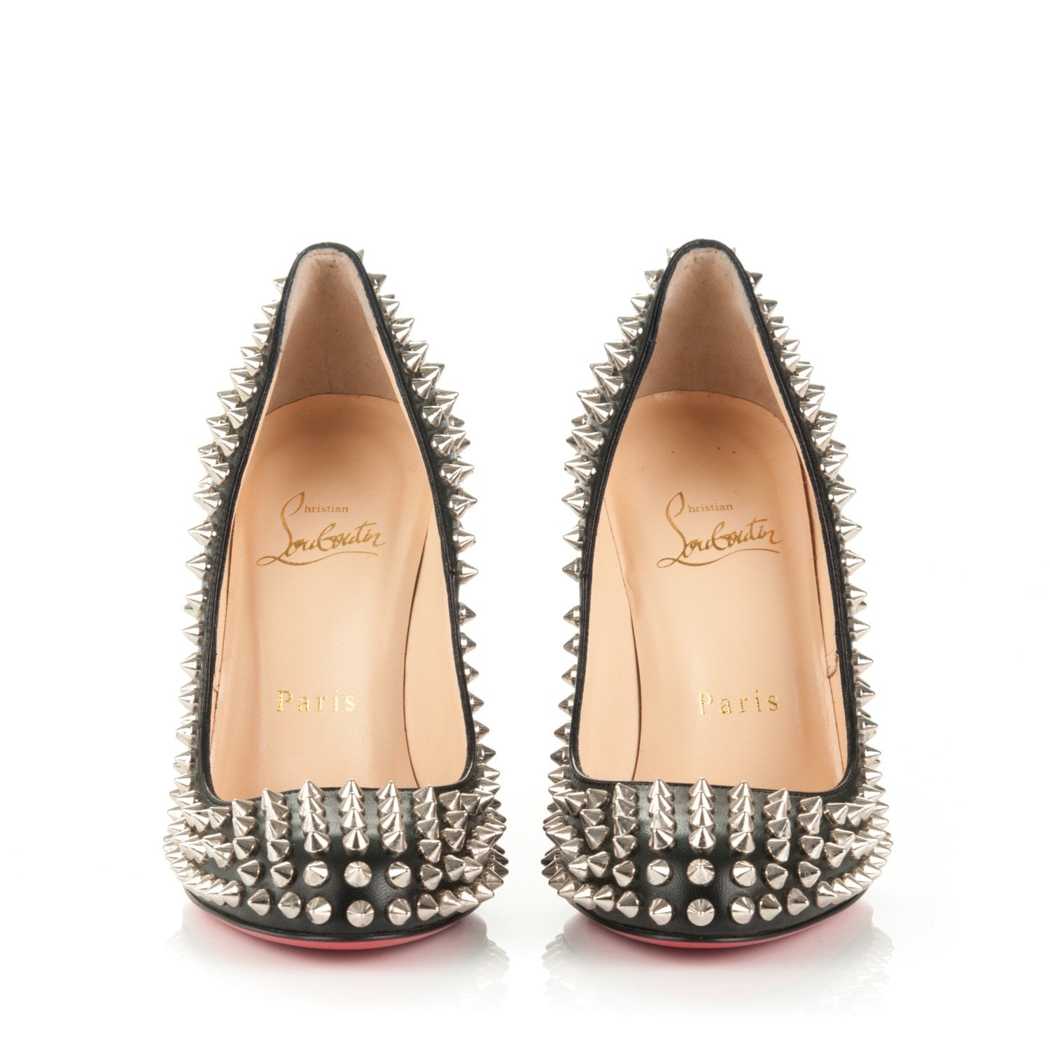 Christian Louboutin Nappa Fifi Spikes 100 Pumps 35 Black 2 of 7