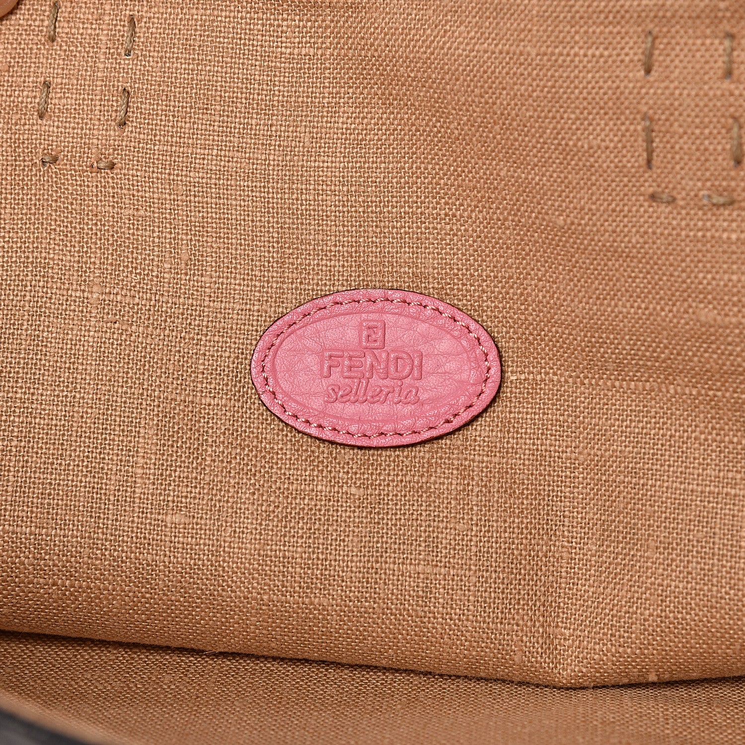 Fendi Coated Canvas Calfskin Romano Selleria Borghese Print Special Shopping Tote Blue Rosa 6 of 22
