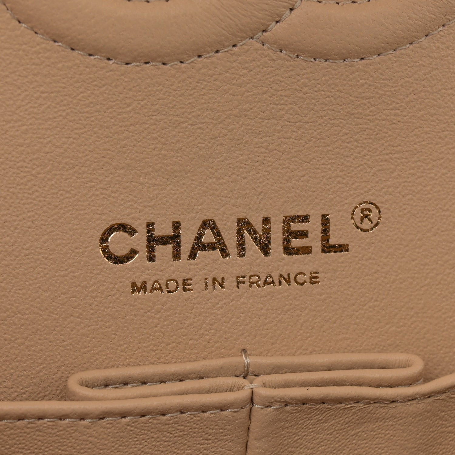Chanel Lambskin Quilted Medium Double Flap Beige 6 of 11