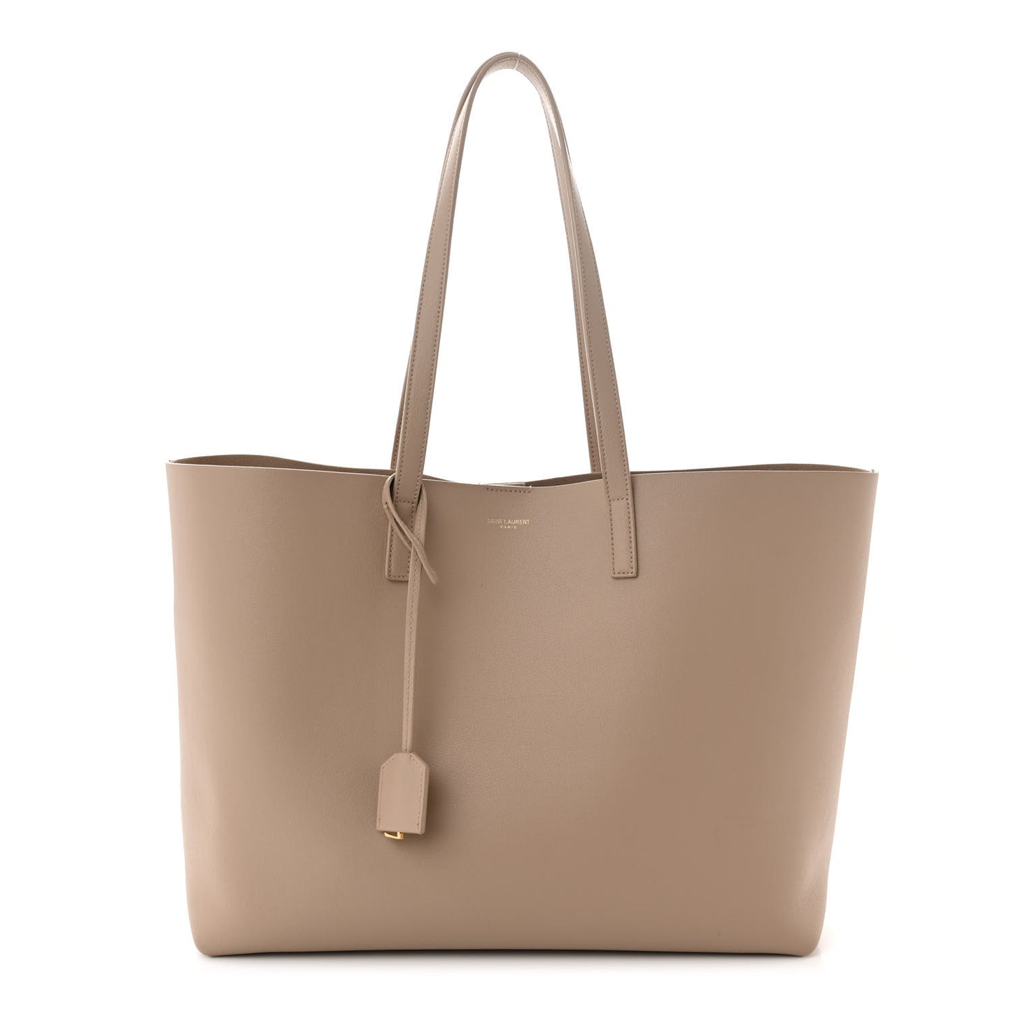 Calfskin Large Shopping Tote Dark Beige