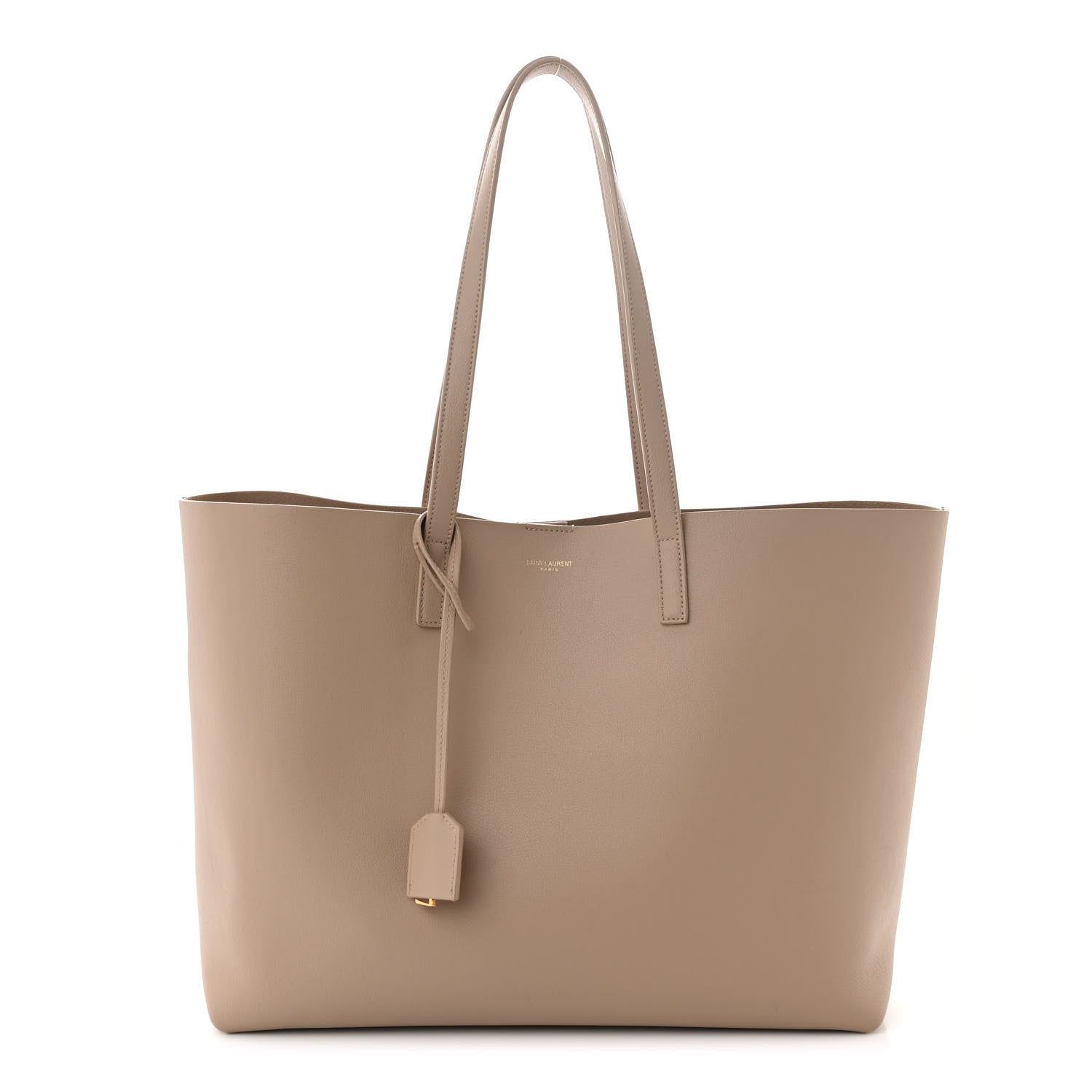 Saint Laurent Calfskin Large Shopping Tote Dark Beige 1 of 12