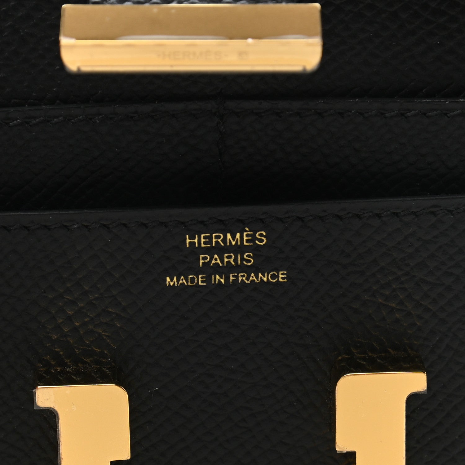 Hermes Epsom Constance Compact Passant Wallet Black 6 of 7