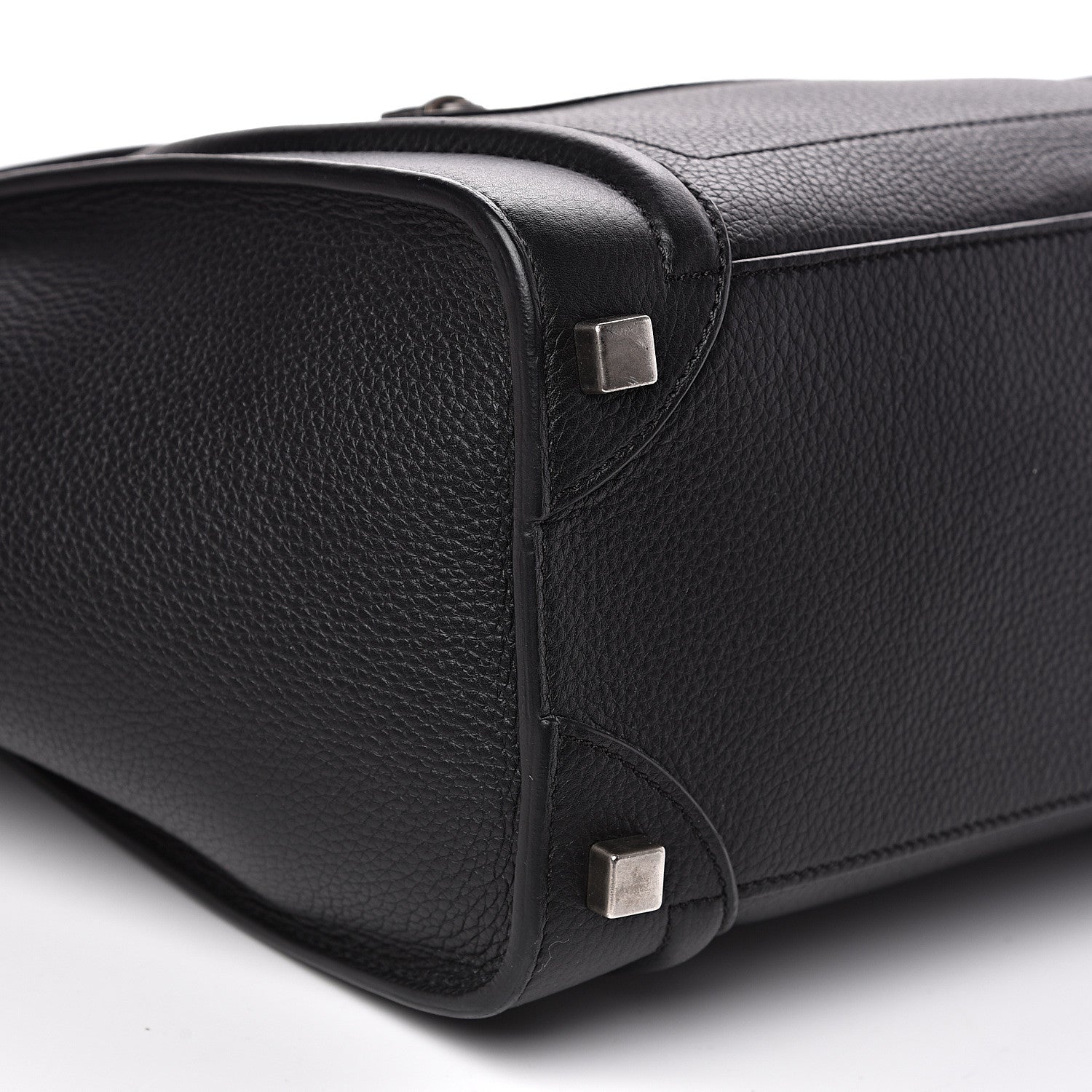 Celine Drummed Calfskin Micro Luggage Black 7 of 10