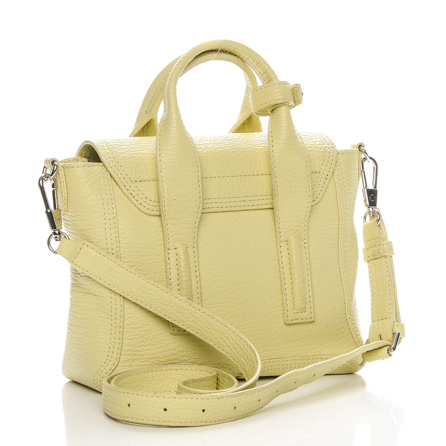 3.1 Textured Calfskin Mini Pashli Satchel Citron